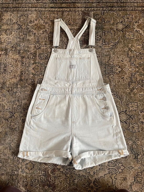 Levi's Denim - Levi's White Denim Short Overalls